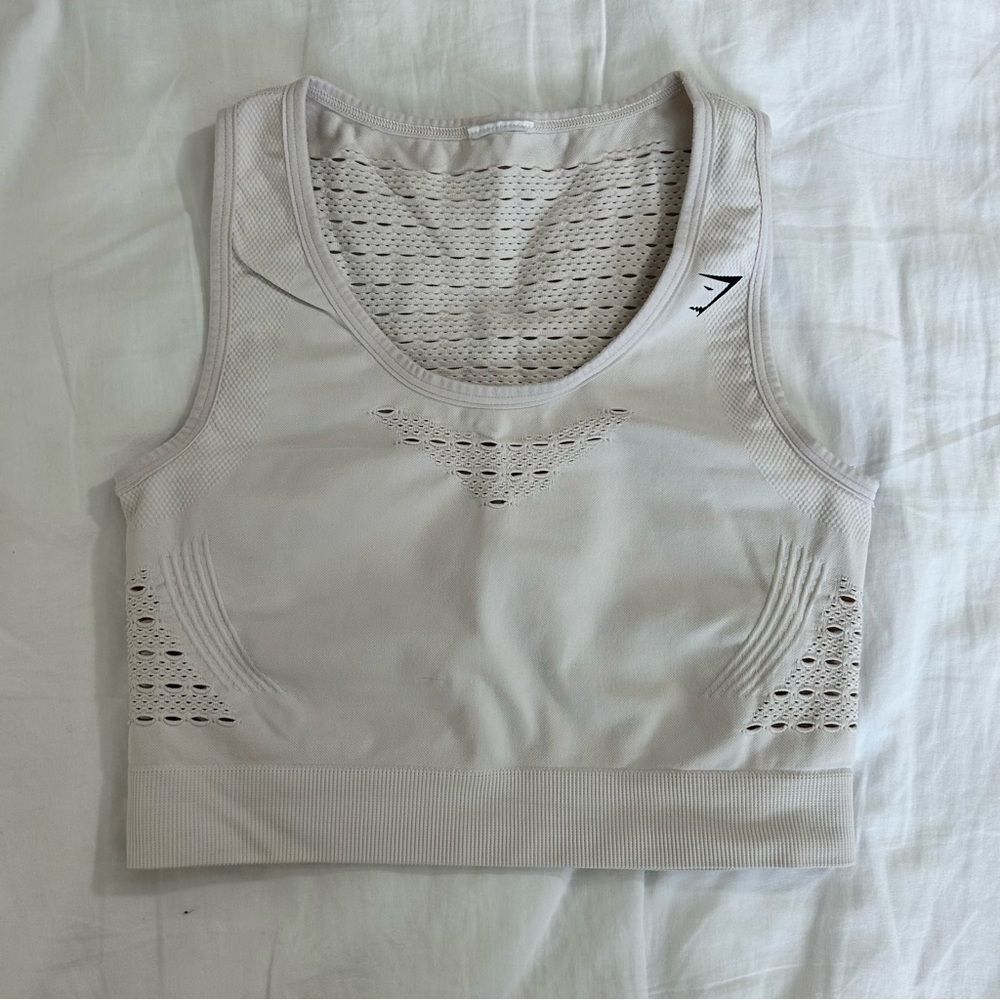 Gymshark Energy Seamless Crop Top Off White
